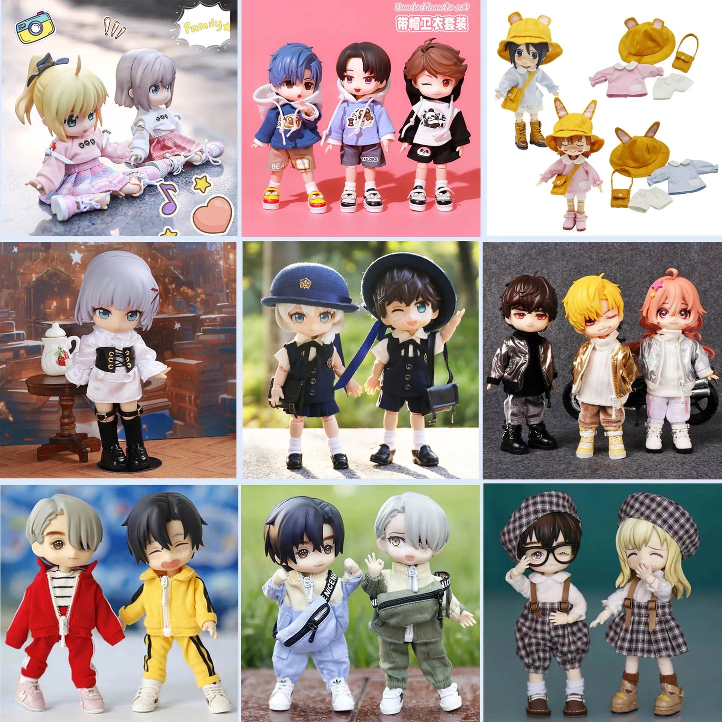 Ob11 Clothes Sets 1/12 BJD Doll Clothes Obitsu11 GSC Doll  Clothes & 11cm BJD Doll Clothes Pants