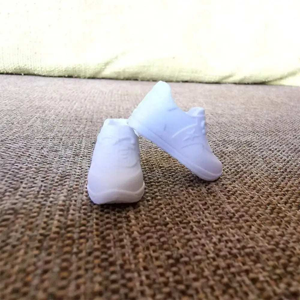 Doll Shoes For 30cm Dolls 1/6 Doll Soft Plastic Sneakers PVC Doll Casual Shoes Fit for Foot Length 2cm Doll Accessories