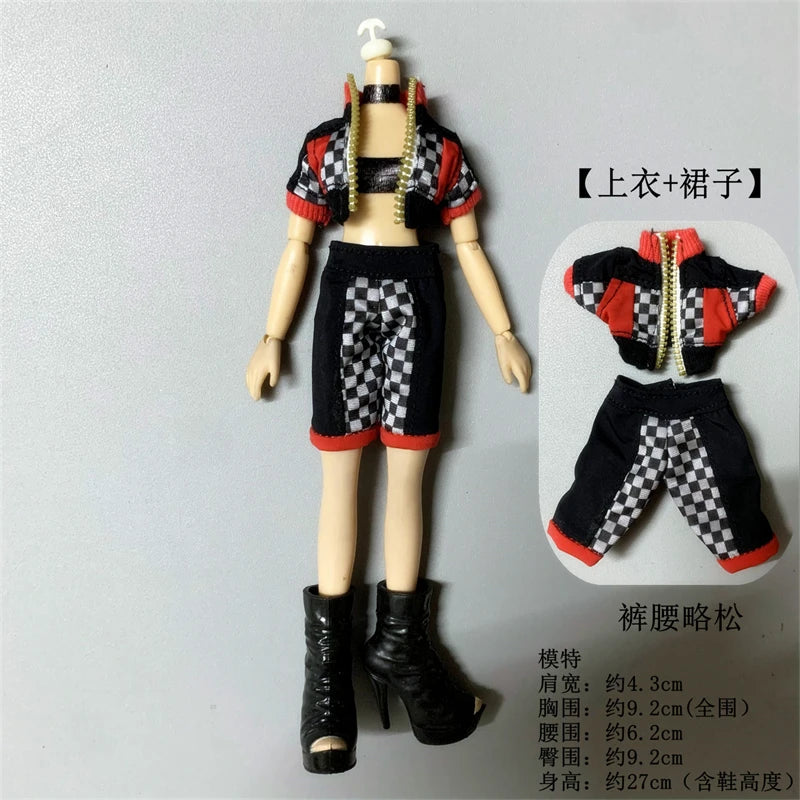 matched suit clothes for 30cm doll clothes fashion cool doll clothes