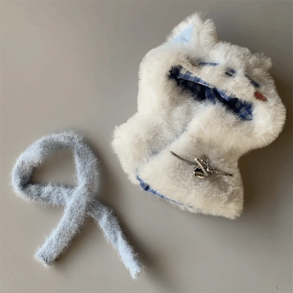 Doll Fashion 10cm Cloak Soft Doll Clothes Blue Color Doll Accessories Dress Up