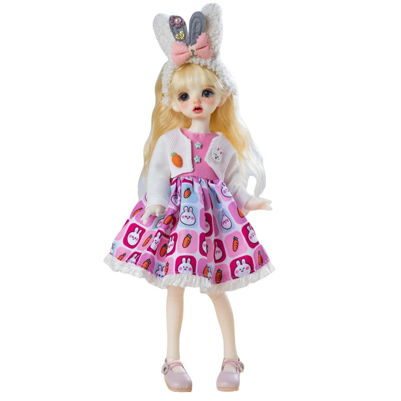30CM BJD Doll Clothes Girl Dress Up Makeup DIY Toys Dollhouse Accessories Set Children Humanoid Doll Girl Gifts