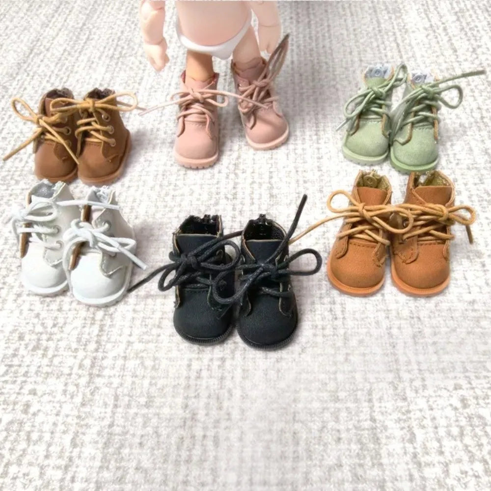 5*2.9*3.8cm Doll Shoes Baby Shoes Style Leather Material Zsiga Doll Boots Doll Accessories Changeable Design Leather Boots
