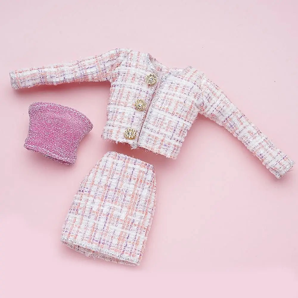 1/6 Doll Fashion Casual Clothes Winter Wear Elegant Coat Skirt Handmade Girl Doll Wearing For 29~32 cm Doll Clothes Accessories