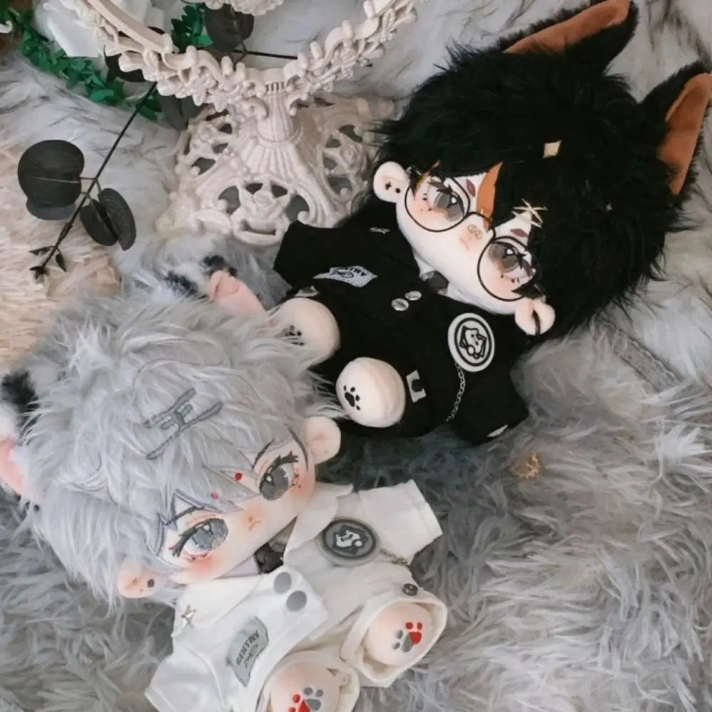 Cat Ear Cotton Doll Clothes Hoodie Jacket Plush Doll Clothes Cool Uniform No Attribute Doll Clothes Children's Gift