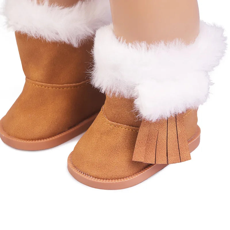 18-inch Doll Snow Boots-American Girls and Rebirth Doll Shoes Our Generation of Doll Accessories Hot-selling Decoration Shoes