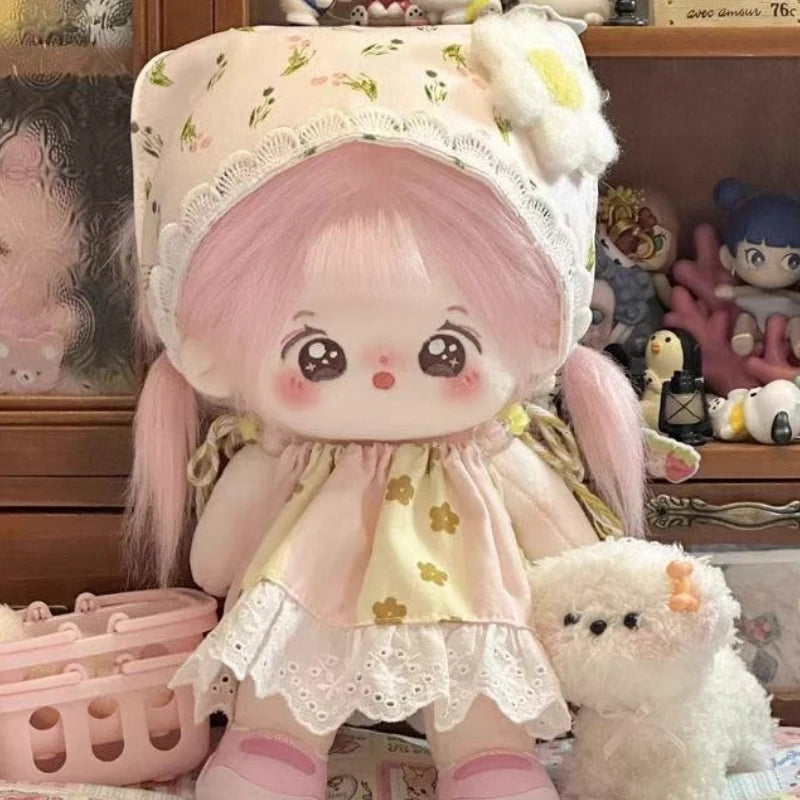 New Cute Suitable For 20cm Doll Clothes Countryside Style Dress Cotton Doll Clothes Doll Clothes Replaceable Doll Set