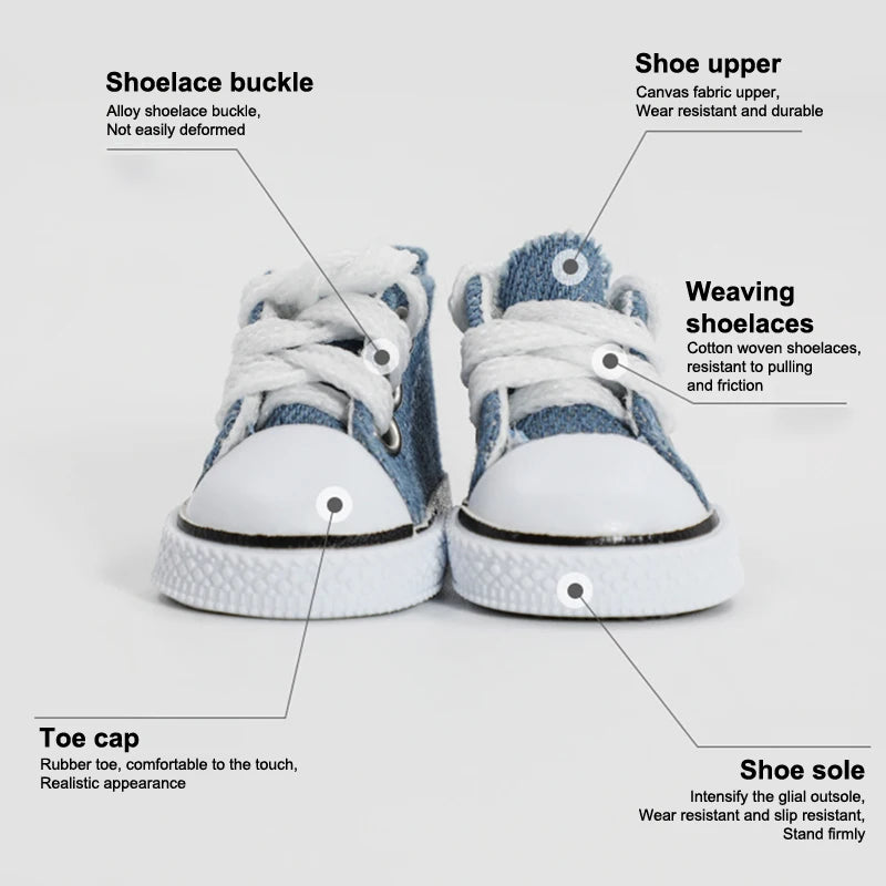 20cm Cotton Doll Shoes Simple Sports Canvas Shoes Doll Shoes Doll Accessories