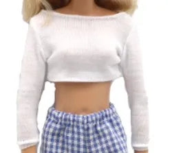 doll clothes 30 cm  Top T-shirt Elastic pants Daily Wear Accessories Clothes for Curvy Barbies doll