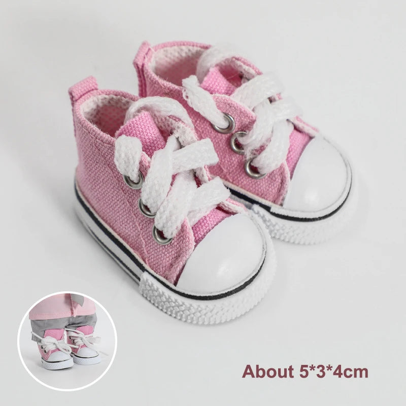 20cm Cotton Doll Shoes Simple Sports Canvas Shoes Doll Shoes Doll Accessories