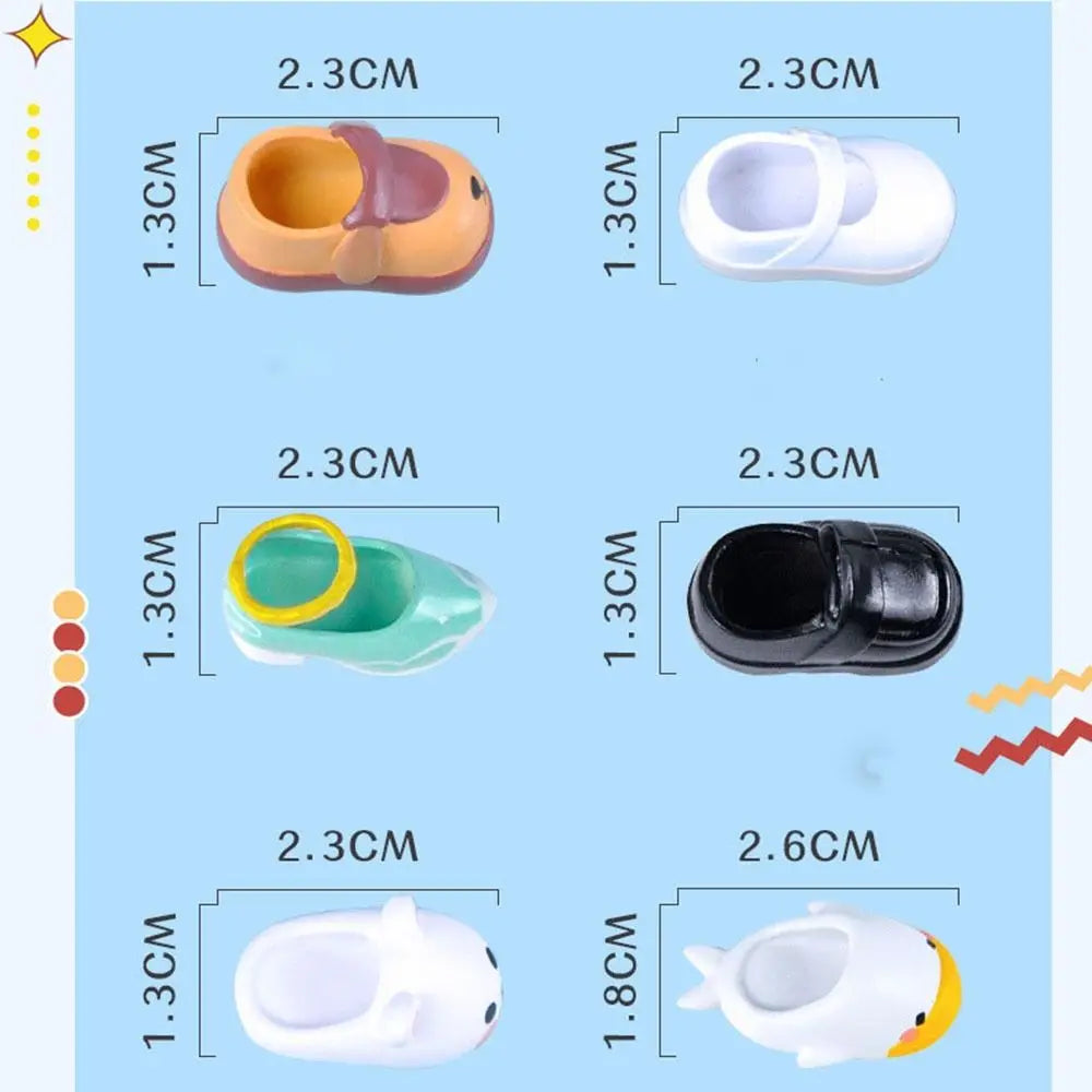 1 Pair 10 Styles Fashion Doll Shoes for 1/12 BJD Dolls Slippers Doll PVC High Heels Shoes Doll Boots for ob11 Doll Accessories