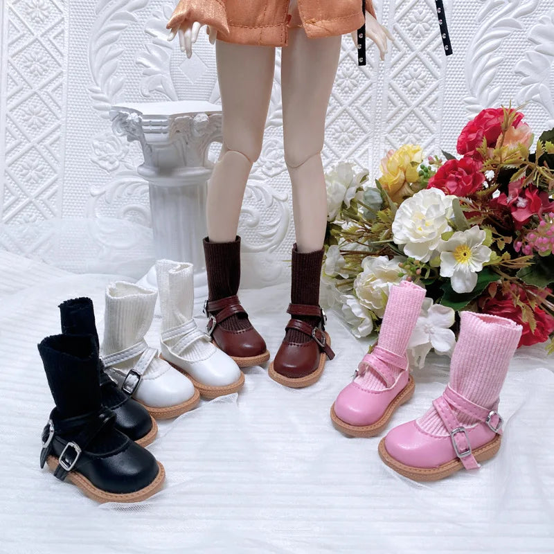 Fashion 60cm Doll Shoes Boots 1/3 Bjd Doll Shoes 7.5cm Foot Wear Shoes Toy Doll Accessories