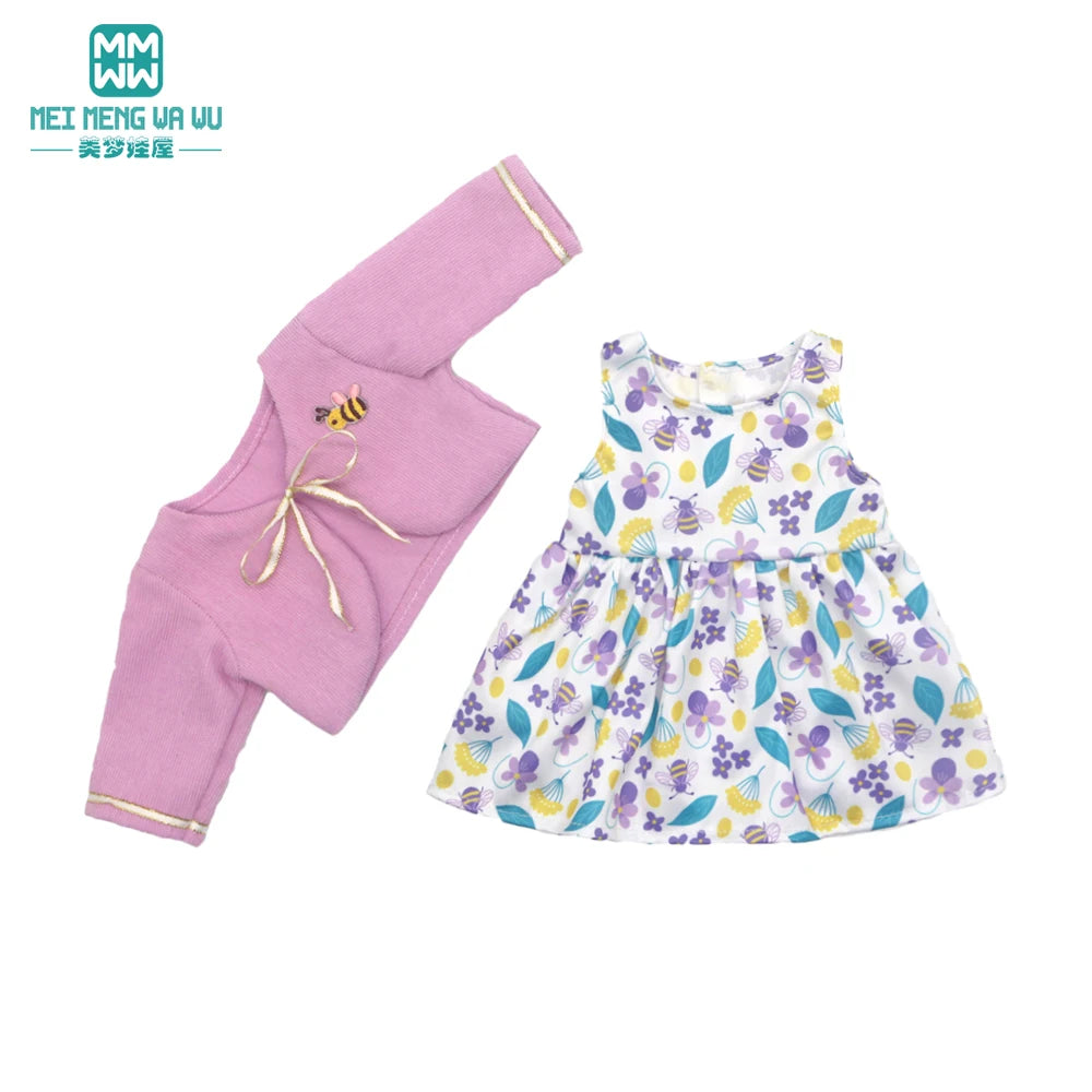 Doll Clothes for 43 cm new born doll and American doll accessories  fashionable gauze dress, bow dress