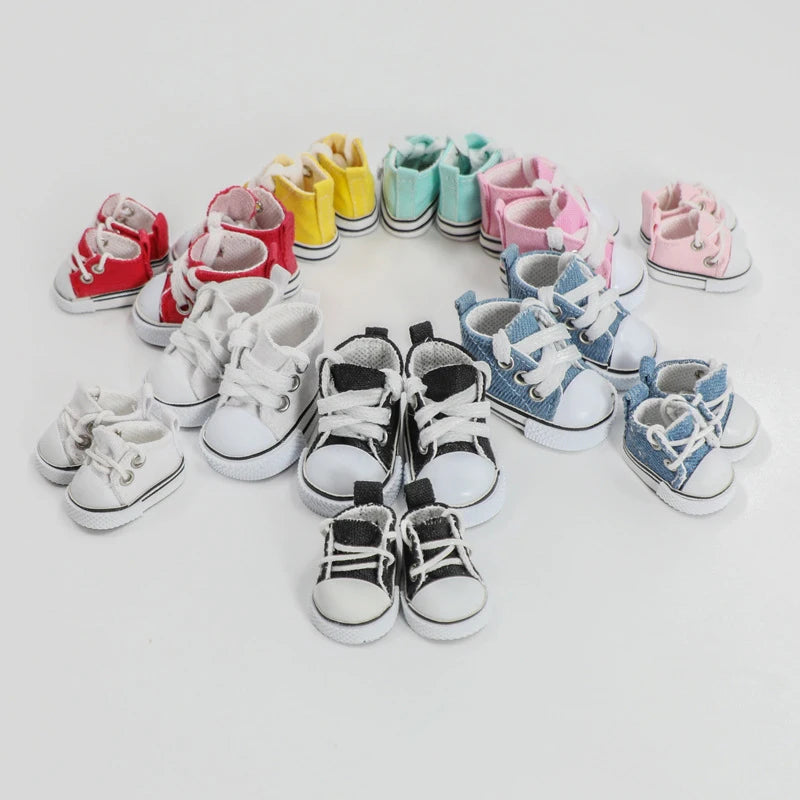 20cm Cotton Doll Shoes Simple Sports Canvas Shoes Doll Shoes Doll Accessories