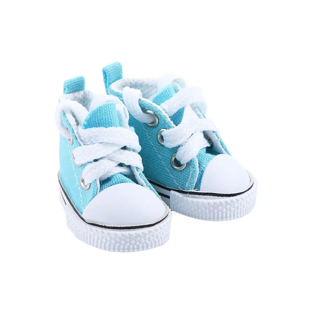 Dolls Accessories Girl Toy 1/6 Dolls Mini Shoes For Children 5cm Doll Sneakers Doll Shoes Doll Canvas Shoes BJD Doll Shoes