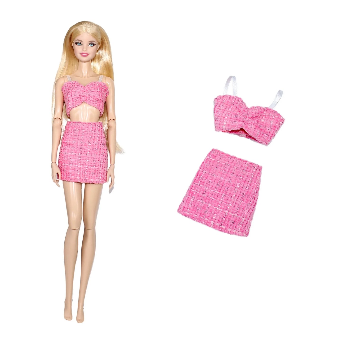 Doll Clothes FashionLittle Fragrance Suit Skirt Daily Wear Skirt Party Clothes For 1/6 Doll Accessories Girl Play House Dress Up