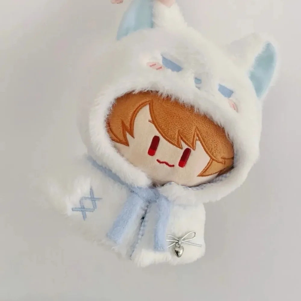 Plush Cloak 10cm Cotton Doll Clothes Suit Dress Up 20cm Doll Clothes Outfit Blue Cute Doll Clothes Set Children's Gift