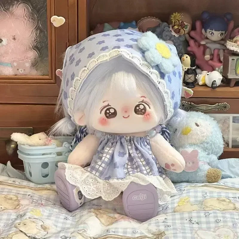 New Cute Suitable For 20cm Doll Clothes Countryside Style Dress Cotton Doll Clothes Doll Clothes Replaceable Doll Set