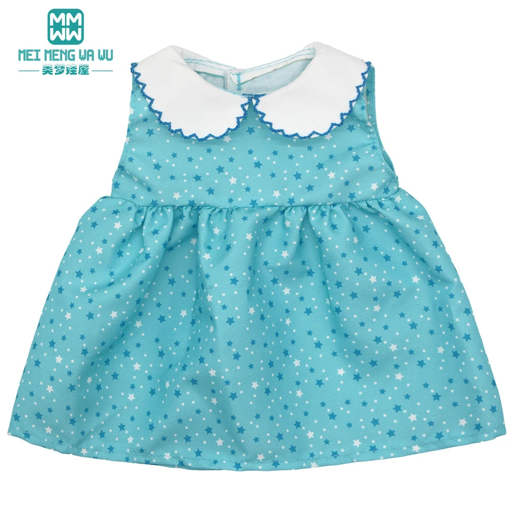 Doll Clothes Fashion T Shirt Pants Cartoon Dress Fits 45cm American Doll Toy Accessories Gift Girls