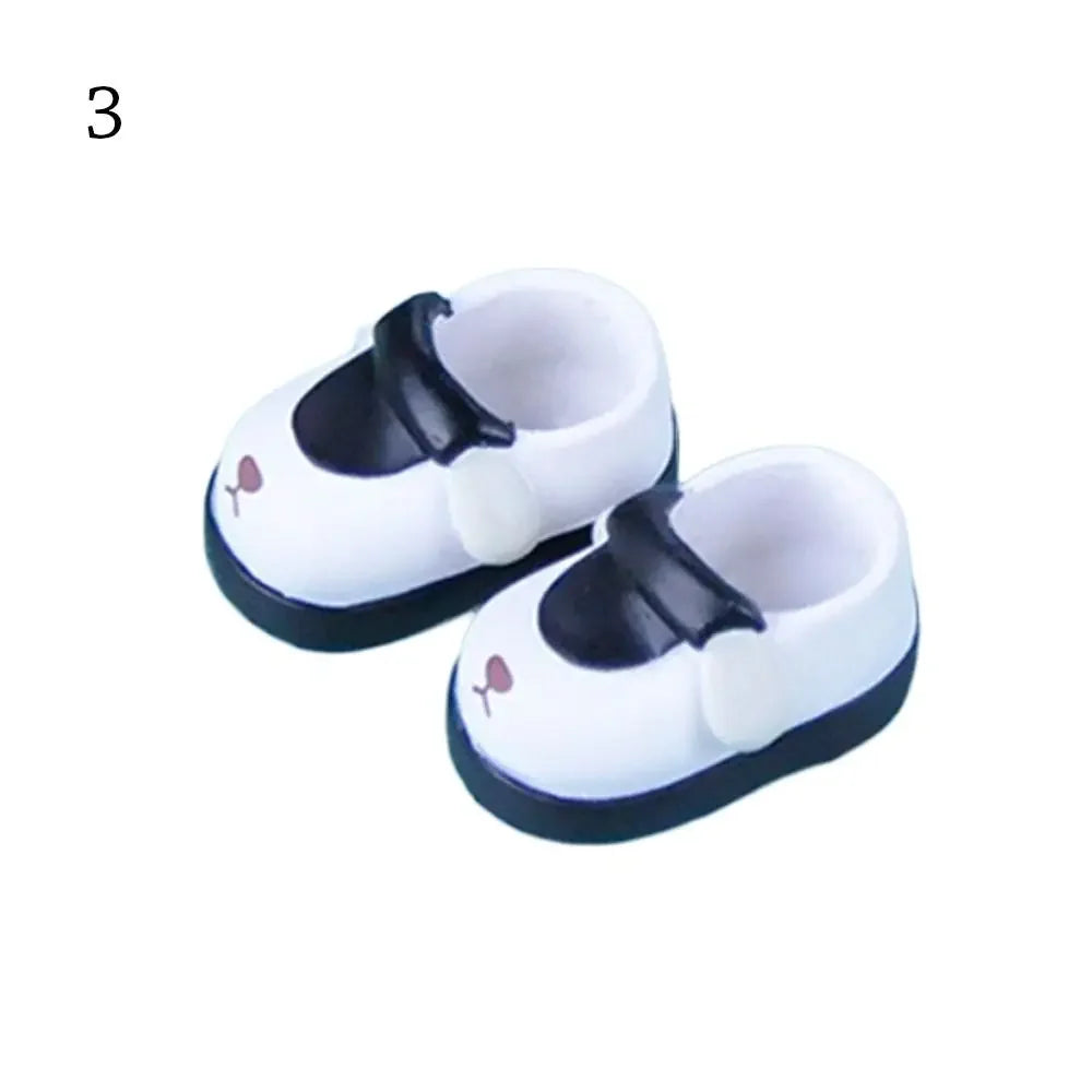 1 Pair 10 Styles Fashion Doll Shoes for 1/12 BJD Dolls Slippers Doll PVC High Heels Shoes Doll Boots for ob11 Doll Accessories