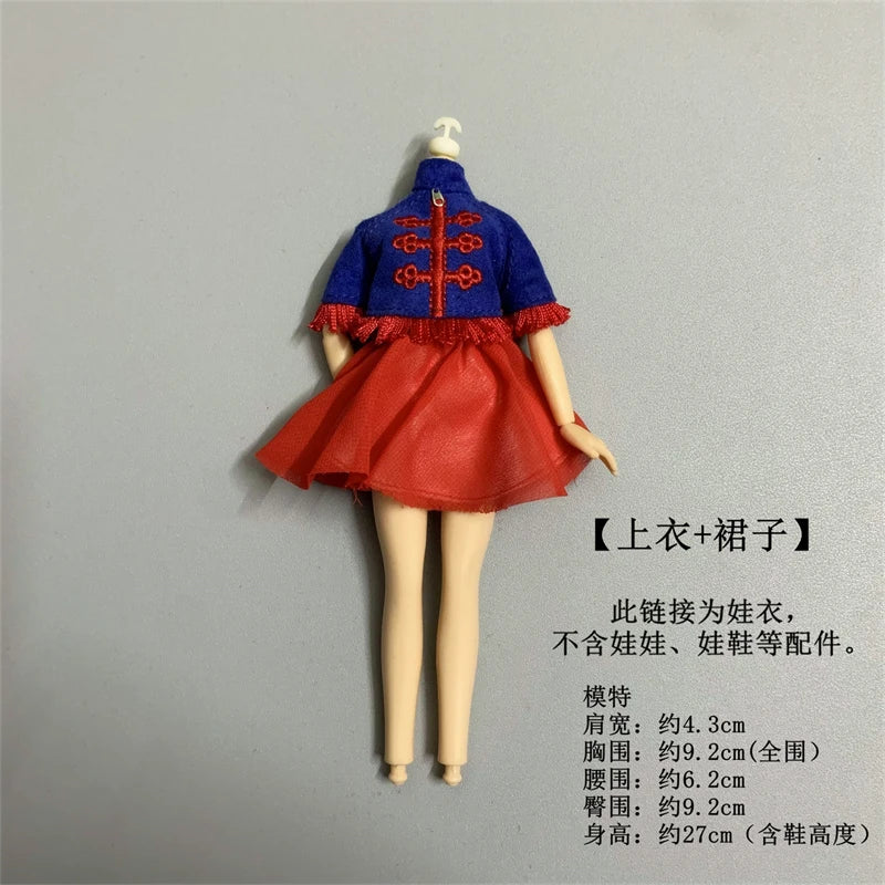 matched suit clothes for 30cm doll clothes fashion cool doll clothes