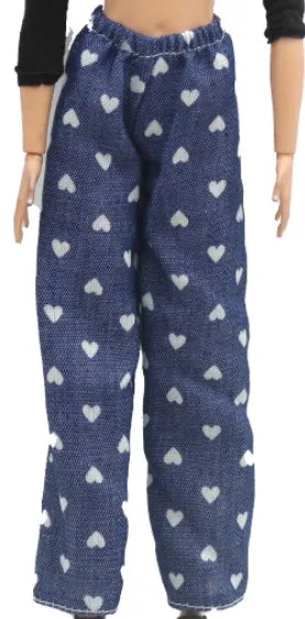doll clothes 30 cm  Top T-shirt Elastic pants Daily Wear Accessories Clothes for Curvy Barbies doll