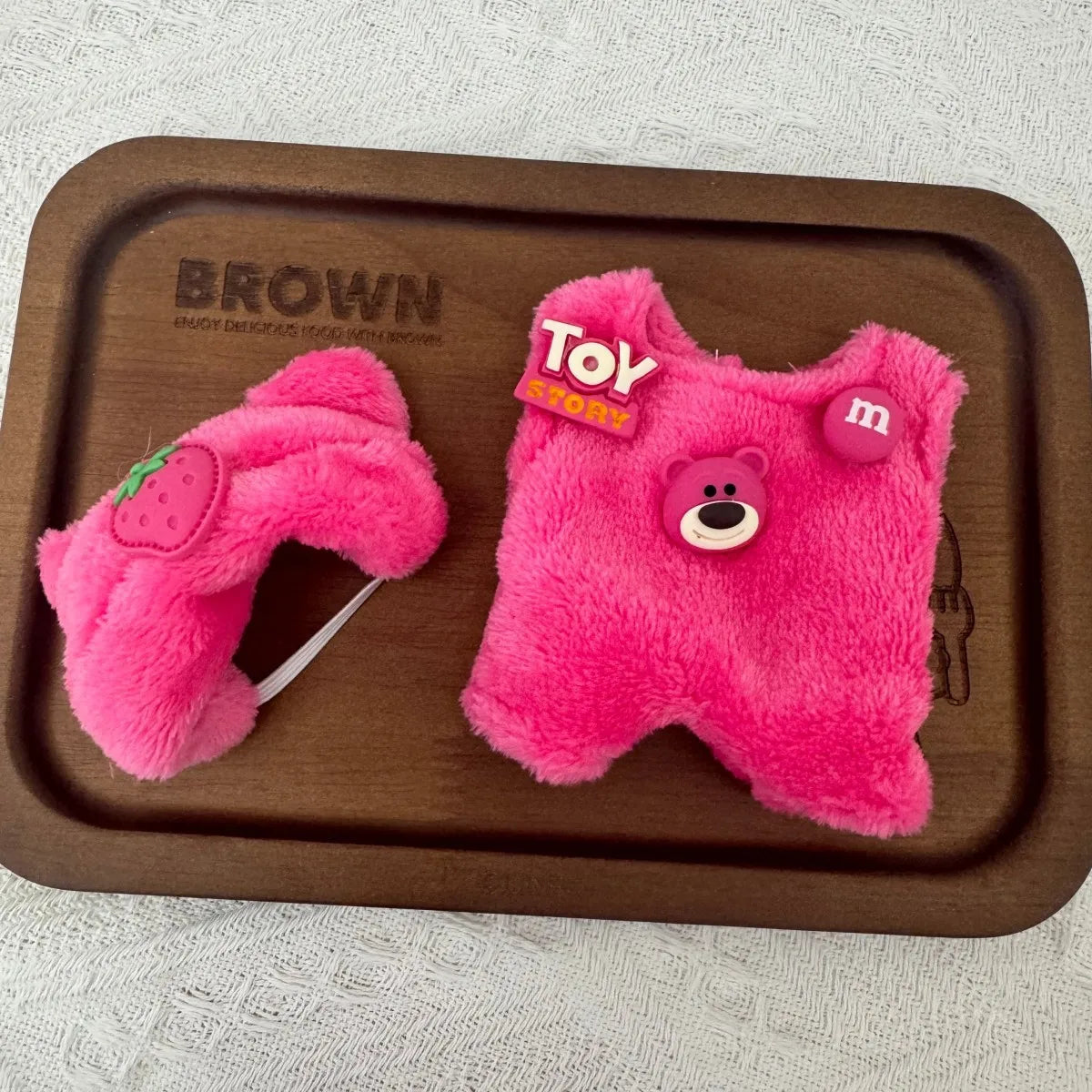 Popular Labubu Doll Clothes 17cm Pendant Labubu Doll Clothes Spring Field Strap Pants Set Labubu Doll Clothes Accessories