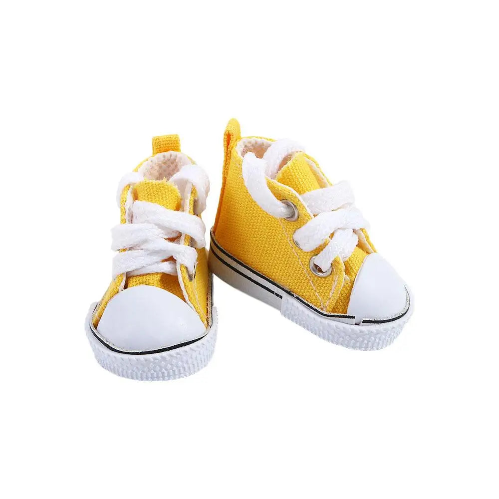 Dolls Accessories Girl Toy 1/6 Dolls Mini Shoes For Children 5cm Doll Sneakers Doll Shoes Doll Canvas Shoes BJD Doll Shoes