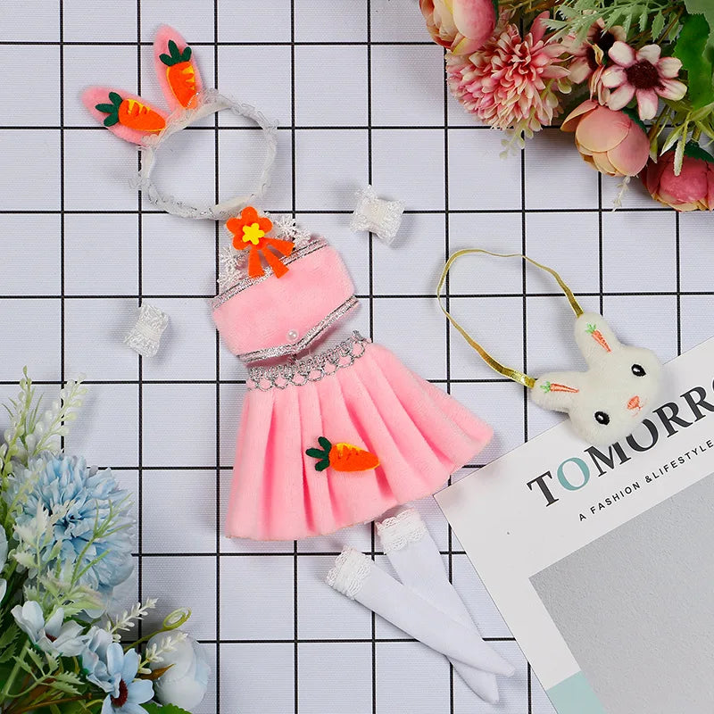 30CM BJD Doll Clothes Girl Dress Up Makeup DIY Toys  Accessories Dress Princess Doll House Set Children Humanoid Doll Girl Gifts