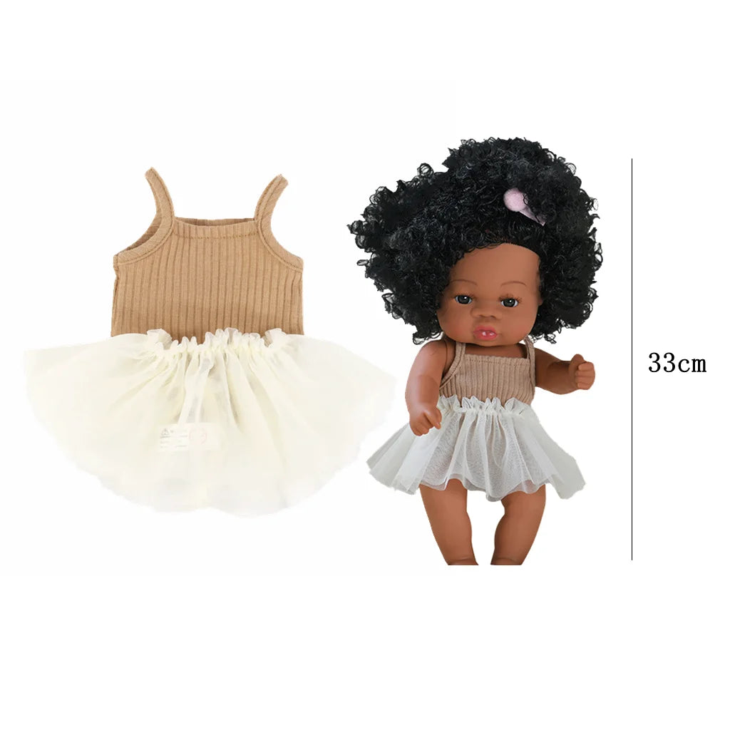Doll clothes for 13 Inch 33CM Dolls Baby Toys Doll accessories Vest Dress Doll Clothes For 13 Inch American Reborn Baby Dolls