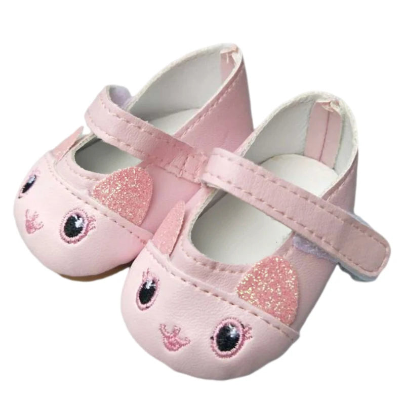 doll shoes for 43cm baby new born Dolls Reborn Baby Doll shoes for 18" girls doll cute animal princess shoes