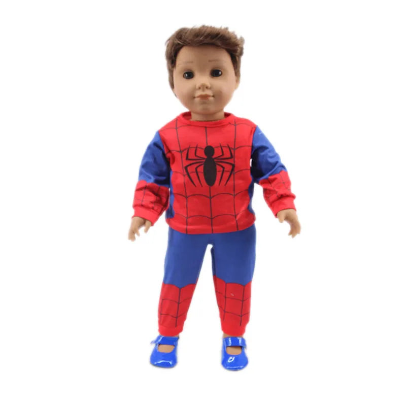 Doll Clothes Leisure Sportswear Cute Animal Print For 43cm Baby Doll &18Inch American Doll Outfits,Our Generation Gifts Toys