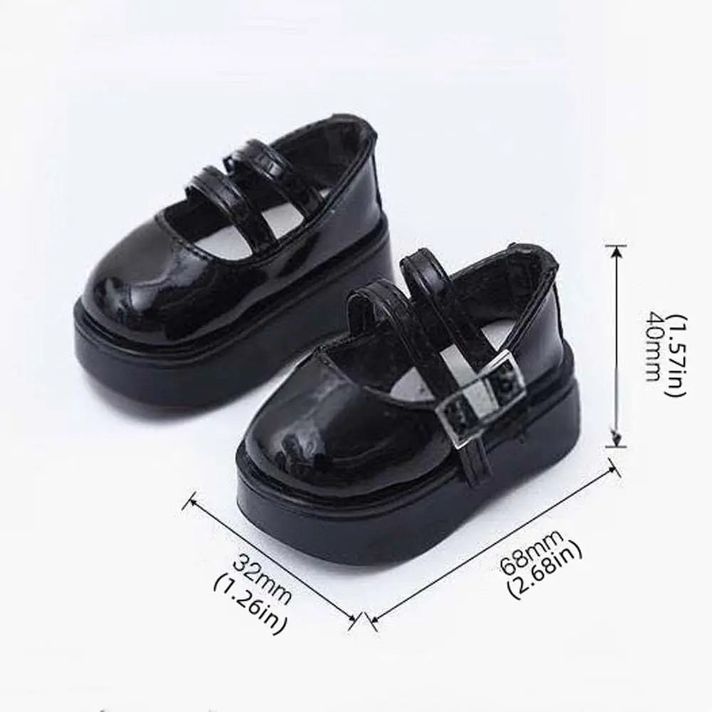 1/4 1/6 Dolls Shoes Heightened Thick Sole Small Bjd Leather Shoes Diy Girl Toys Dress Up Doll Accessories Mini Shoes