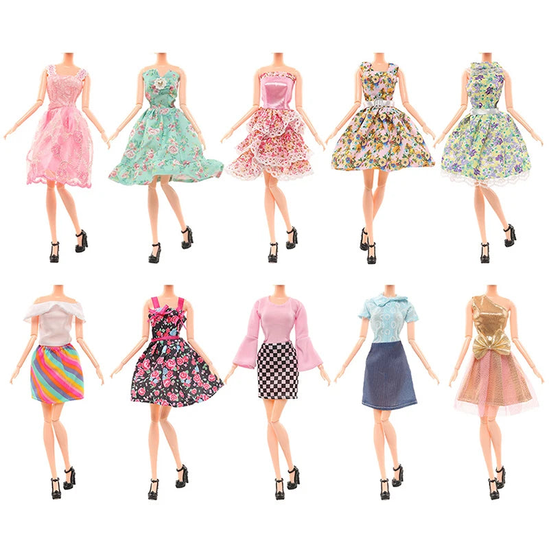 Latest Dress Doll Casual Fashion Clothing Handmade Clothes Suitable For 30cm Doll Accessories Diy Gift