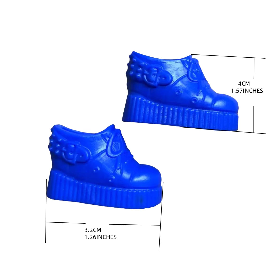 Doll Long Boots Female Doll Shoes Big Feet Dolls Accessories High Heels Shoes DIY Doll Colorful Decors 3.4CM  Length Doll Shoes