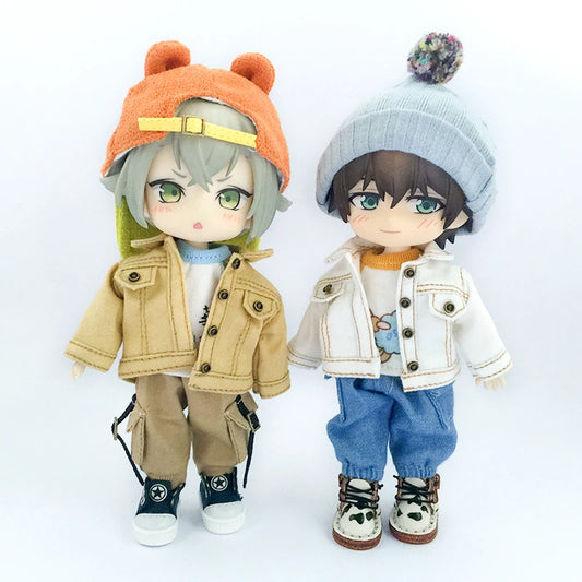 Ob11 Doll Baby Clothes Jacket Fashion Doll Denim Clothes For Pd9 Molly Ymy Body Doll Clothes Gsc Clay Doll Body