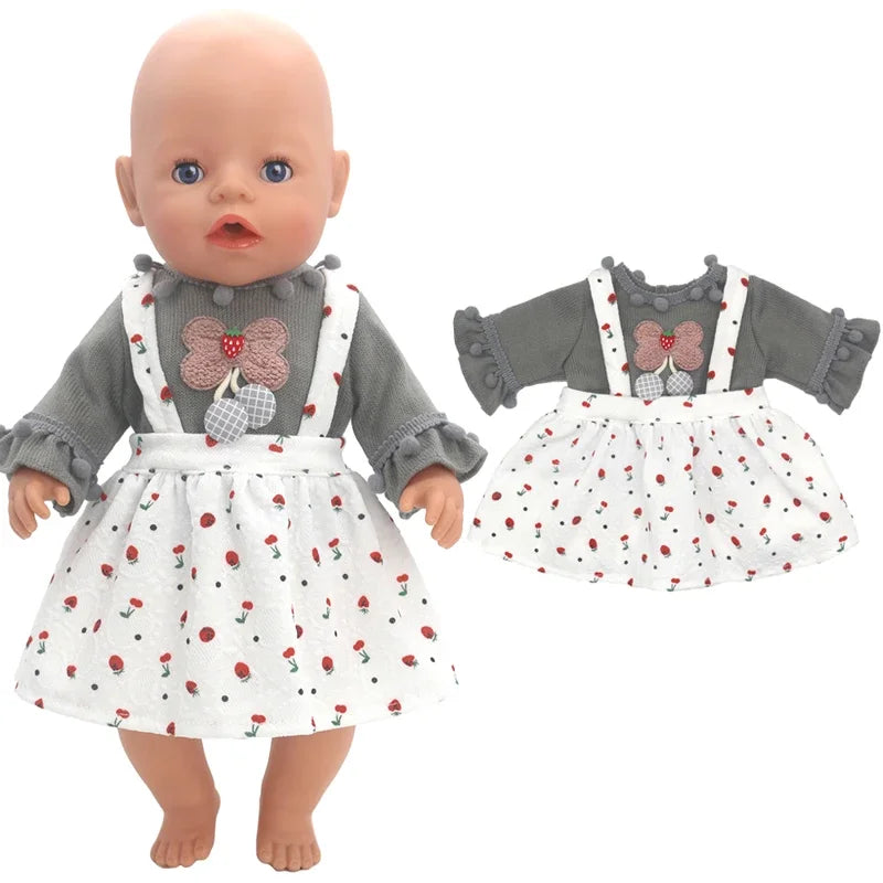 Doll Clothes for 43cm Baby Doll Leather Jacket Pants Set for 17 Inch Baby Doll Coat Winter Clothes Drop Shipping