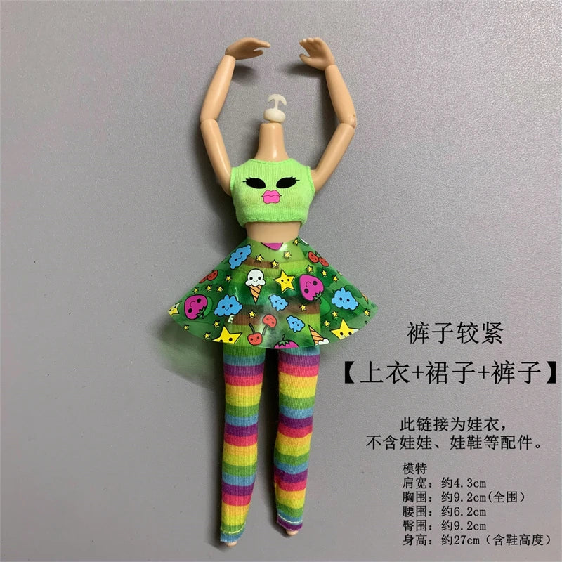 matched suit clothes for 30cm doll clothes fashion cool doll clothes