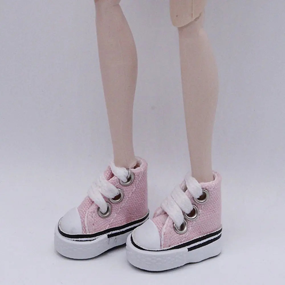 Doll Shoes 3.5CM  Cute Mini Doll Shoes Denim Canvas Shoes For Doll For Toy For Doll Boots Dolls Sneakers Accessories