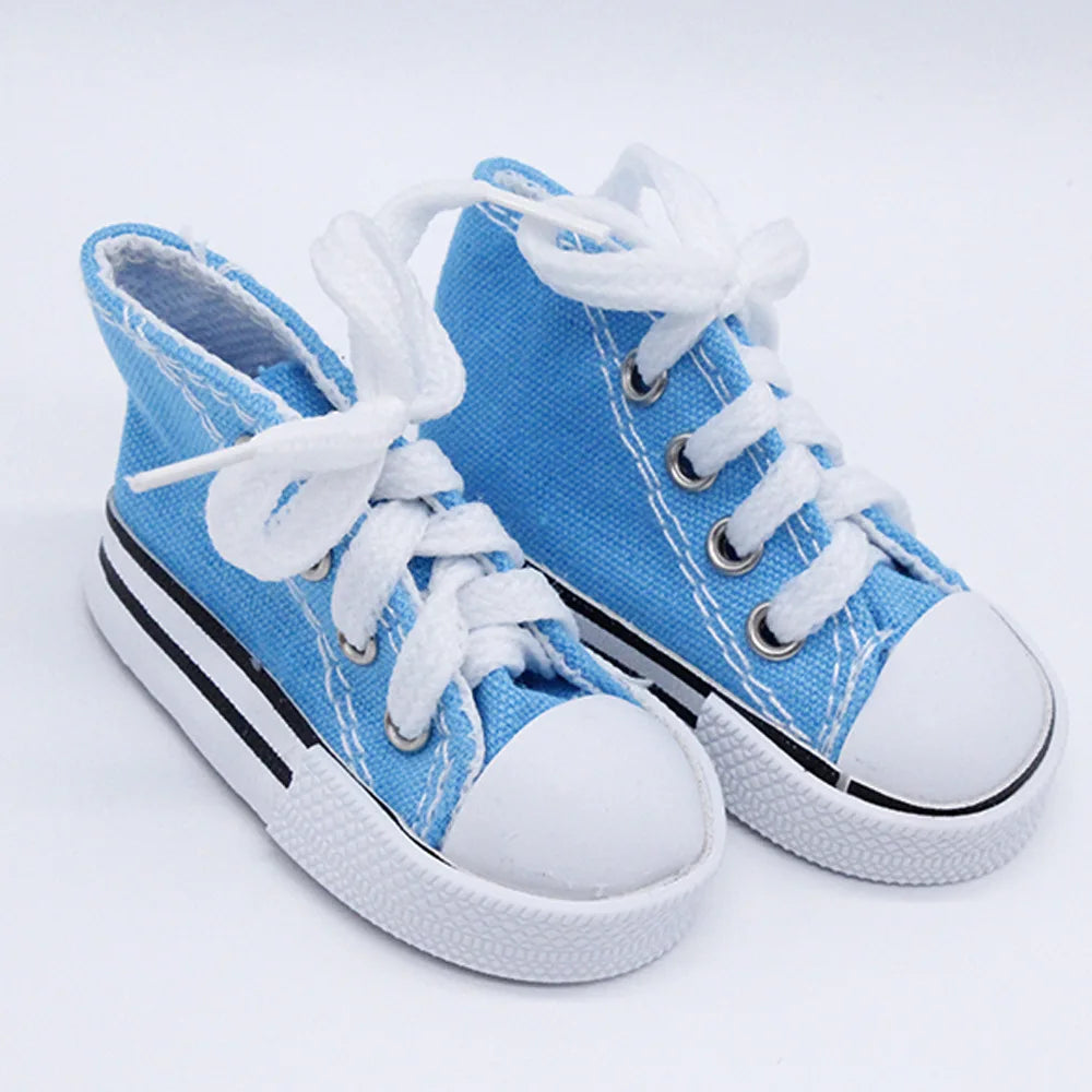 7.5CM Doll Sneakers Assorted Colors Doll Fashion Canvas Shoes for 1/3 1/4 BJD Dolls Toy Hand Made Shoes Accessories Toys Gift