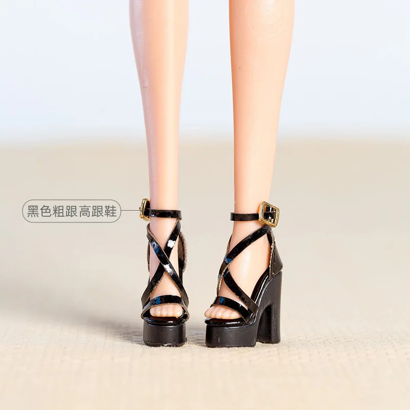 Cool doll shoes / 30cm doll high heels boots / accessories for 1/6 BB Fr fashion doll / dollhouse toys