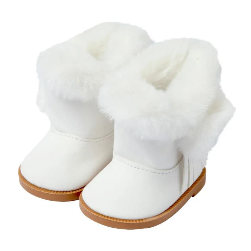 7 cm Doll Shoes For 18 Inch American Doll & 43 cm Born Baby Doll Plush Boots For 43 cm Baby, Nenuco,Our Generation,Girl's Gift
