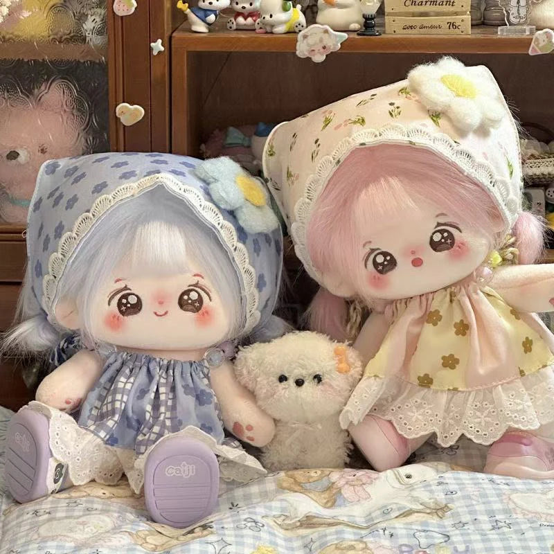 New Cute Suitable For 20cm Doll Clothes Countryside Style Dress Cotton Doll Clothes Doll Clothes Replaceable Doll Set