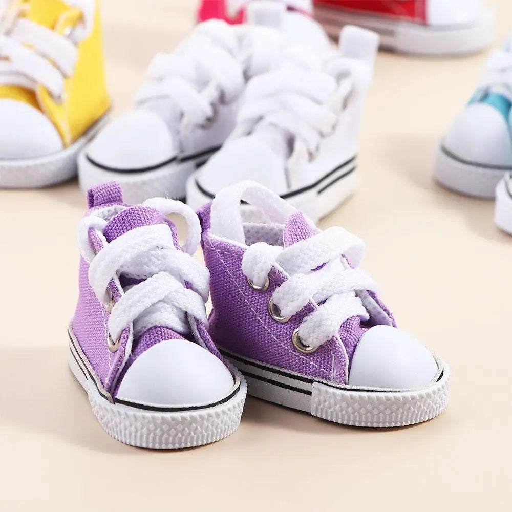 Girl Toy Handmade 5cm Mini Shoes Casual Shoes 1/6 Dolls Doll Canvas Shoes Doll Shoes Doll Sneakers BJD Doll Shoes