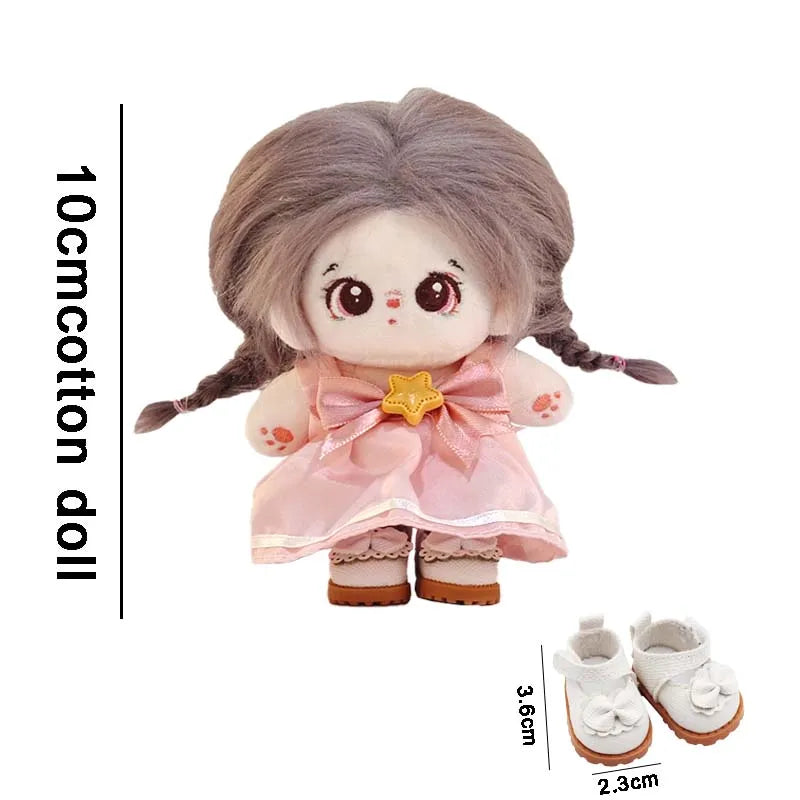 For 10cm Cotton Doll Shoes Fashion Leather Shoes Doll Accessories Mini Doll'S Sports Shoes Dolls Accessories DIY Toys