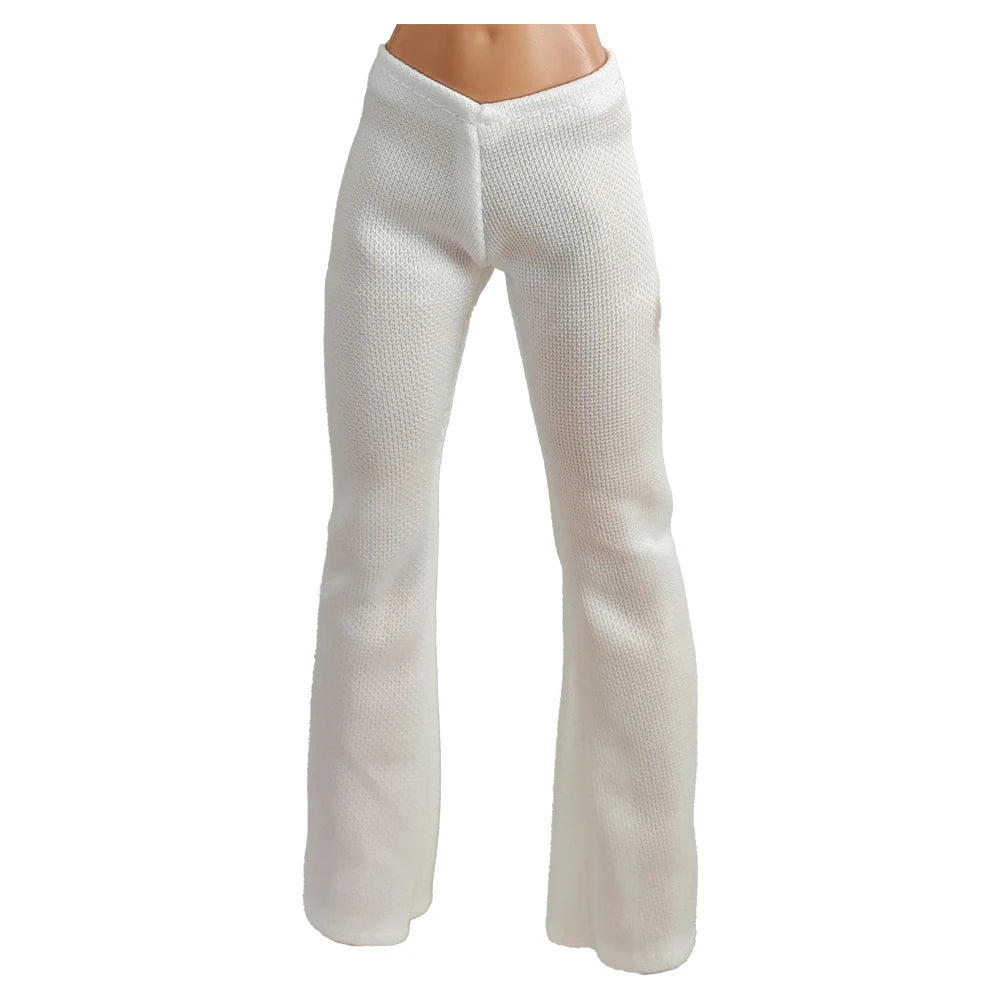 Doll Clothes  Short sleeved shirt Solid color flared pants Daily Wear Accessories Clothes for Barbies doll