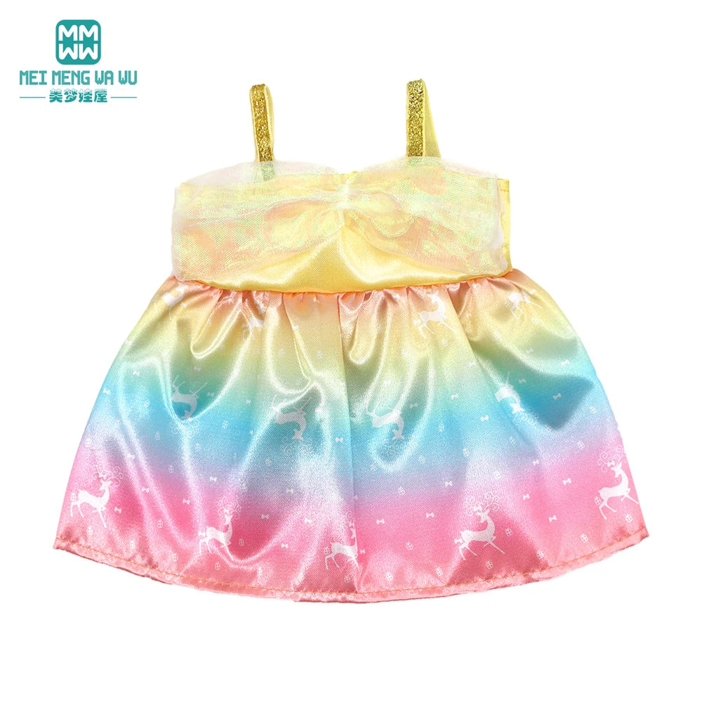 Doll Clothes for 43 cm new born doll and American doll accessories  fashionable gauze dress, bow dress