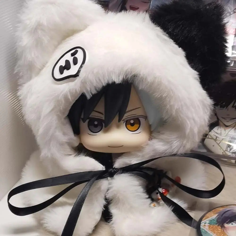 Black White 10cm Doll Clothes Clothes Outfit Hallowmas Theme Cotton Doll Clothes Kawaii Dress Up Doll Cloak Birthday Gift