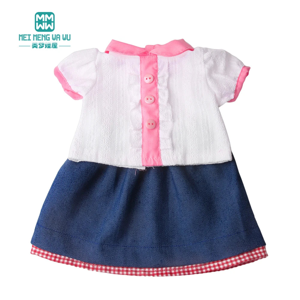 Doll Clothes Fashion T Shirt Pants Cartoon Dress Fits 45cm American Doll Toy Accessories Gift Girls