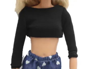 doll clothes 30 cm  Top T-shirt Elastic pants Daily Wear Accessories Clothes for Curvy Barbies doll
