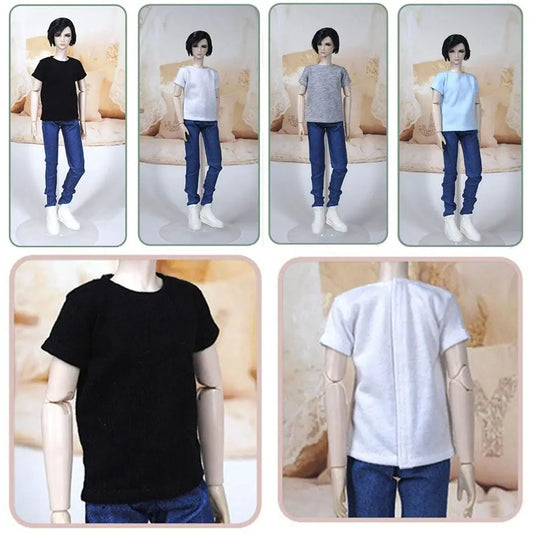 Doll Fashion T-Shirt Clothes for 1/6 BJD DD SD10 Doll for 30cm Male Fashion Male Clothes Shirt Kids DIY Doll Toys Accessories